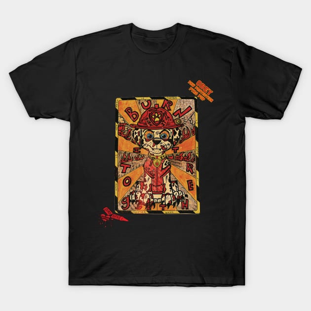 Pyro Pup T-Shirt by Daddy's Coloring Books